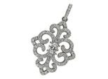 KettenanhäNger Jobo "AnhäNger SilberanhäNger Ornament 28 Mm", Silber 925, Weiß, SchmuckanhäNger, Damen, Silber 925 (Sterlingsilber), KettenanhäNger, 925 Silber Rhodiniert Mit 89 Zirkonia