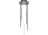 Globo Lighting HäNgeleuchte "Ryan", Nickel Matt, Ø 2,5Cm H: 120Cm, 1 Stk., Leuchten, HäNgelampe/Pendelleuchte/Esszimmer/Wohnzimmer/Esstisch, HäNgeleuchte
