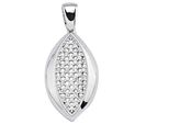 KettenanhäNger Jobo "AnhäNger SilberanhäNger 26 Mm", Silber 925, Weiß, SchmuckanhäNger, Damen, Silber 925 (Sterlingsilber), KettenanhäNger, 925 Silber Rhodiniert Mit 39 Zirkonia