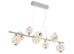 Globo Lighting HäNgeleuchte "Virina", Verchromt, H: 120Cm, 1 Stk., Leuchten, HäNgelampe Esszimmer-Leuchte Esstischleuchte Wohnzimmer, HäNgeleuchte