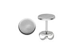 Paar Ohrstecker Jobo, Silber (Edelstahlfarben), Ohrringe, Damen, 8Mm, Edelstahl, Studs Edelstahl