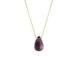 Kette Mit AnhäNger Celesta "375 Gelbgold Amethyst", Gelb, Halsketten, Damen, 42+3Cm, Gold, L: 45 B: 6Mm, GläNzend, B:6Mm