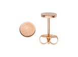Paar Ohrstecker Jobo, Rosa (RoséGoldfarben), Ohrringe, Damen, 6Mm, Edelstahl, Studs Edelstahl RoséGoldfarben