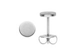 Paar Ohrstecker Jobo, Silber (Edelstahlfarben), Ohrringe, Damen, 6Mm, Edelstahl, Studs Edelstahl