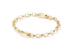 Charm-Armband Thomas Sabo "Charm Club Connect: Mit Einem Connect Link" Gr. 17, Gold (Gelbgoldfarben), ArmbäNder, Damen, 17, Silber 925 (Recycelt), Charm-Armband
