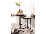 Beistelltisch Home Affaire, Schwarz, B:50Cm H:50Cm T:45Cm, Tische, Beistelltisch