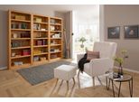 BüCherwand Otto Home "Bergen", Beige (Natur Gebeizt, Gewachst), B:244,5Cm H:213Cm T:27Cm, Massivholz, Regale, Aus SchöNem Massivem Kiefernholz, 3 Tlg.