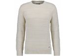 Rundhalspullover Ragman, Herren, Gr. 54, Beige (Ecru), Strick, 100% Baumwolle, Ohne Ausschnitt, Pullover Rundhalspullover