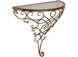 Wandregaltisch, Gold (Antik Goldfarben), B:40Cm H:40Cm T:20Cm, Hofmann Living And More, Tische, Wanddekoration