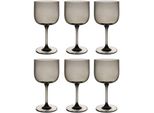 Weinglas Weingläser Like Glass 270 ml 6er Set, grau (smoke), 6 tlg., Glas, LIKE. BY VILLEROY & BOCH, Trinkgefäße, Weinglas