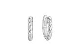 Paar Creolen Celesta "925 Sterling Silber Rhodiniert", Weiß, Ohrringe, Damen, One-Size, Silber 925 (Sterlingsilber)