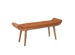Sitzbank FineBuy Flurbank Chesterfield Echtleder Polsterbank 125X50X38 Cm Bank
