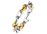 Armband Jobo "Statement", Bunt (Mehrfarbig), ArmbäNder, Damen, 22Cm, Edelstahl, Armband, Edelstahl Bicolor-Optik 20-22 Cm