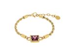 Armband Joop "Schmuck, Geschenk", Rosa (Gelbgoldfarben, Lila, Lila), ArmbäNder, Damen, 20Cm, Edelstahl, Armband, Mit Zirkonia (Synth.)