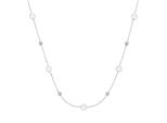 Collier "Mit SüßWasser-Perlen, Silber 925", Silber, Giorgio Martello Milano, Halsketten, Damen, 45Cm, Silber 925 (Sterlingsilber), Collier