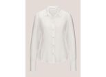 Hemdbluse Madeleine "Hemdbluse Elegante Viskosebluse Mit Hemdkragen", Damen, Gr. 44, Weiß (Wollweiß), Obermaterial: 100% Viskose Cv., Modern, Normal, Blusen Hemdbluse