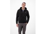Sweatjacke Lerros "Hoodie Sweat-Jacke", Herren, Gr. S, Schwarz, 50% Baumwolle, 50% Polyester, Sweatjacken Sweatjacke, Kapuzensweatjacke Mit Tunnelzug Und Seitlichen ReißVerschlusstaschen