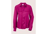 Hemdbluse Madeleine "Hemdbluse Elegante Viskosebluse Mit Hemdkragen", Damen, Gr. 38, Pink (Magenta), Obermaterial: 100% Viskose Cv., Modern, Normal, Blusen Hemdbluse
