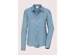 Hemdbluse Madeleine "Hemdbluse Elegante Viskosebluse Mit Hemdkragen", Damen, Gr. 46, Blau (Kristallblau), Obermaterial: 100% Viskose Cv., Modern, Normal, Blusen Hemdbluse