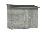 Gerätehaus PALMAKO Leif, grau, Massivholz, Gerätehäuser, grau