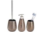 Badaccessoire-Set WENKO Marrakesh, braun, Keramik, Badaccessoires-Sets