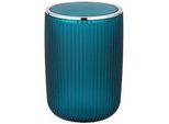 Kosmetikeimer WENKO Agropoli, blau (petrol), H:27cm T:19cm, Kunststoff, Mülleimer, Kosmetikeimer