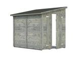 Gerätehaus PALMAKO Mia, grau, Massivholz, Gerätehäuser, grau