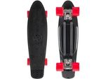 Skateboard STAR-SKATEBOARD, schwarz (schwarz, rot), Skateboards, Kinder, Kicktail