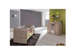 Babymöbel-Set WIMEX Bergamo, weiß (san remo eiche nb, alpinweiß), B/H: 70cm x 140cm, Holzwerkstoff, Schlafzimmermöbel-Sets, Bett + Wickelkommode
