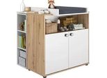 Babymöbel-Set GALIPETTE Arthur, braun (eiche artisan), Schlafzimmermöbel-Sets, bestehend aus Wickelkommode, Wickelablage und kleines Regal