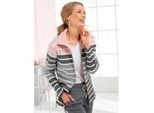 Hausanzug FEEL GOOD, Damen, Gr. 22/23, grau (grau, rosé), 60% Baumwolle, 40% Polyester, Homewear-Sets Hausanzug