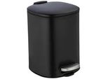 Kosmetikeimer WENKO Alassio, schwarz, B:24,5cm H:20,5cm T:27cm, Stahl, Mülleimer, Kosmetikeimer, 5 Liter, (BxTxH: 24,5x27x20,5 cm