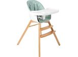 Hochstuhl CHIC4BABY, Baby, Gr. B/H/T: 71cm x 90cm x 72cm, Kunstleder, grün (mint, natur), Kunststoff, Stühle Hochstuhl
