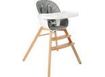 Hochstuhl CHIC4BABY, Baby, Gr. B/H/T: 71cm x 90cm x 72cm, Kunstleder, grau (grau, natur), Kunststoff, Stühle Hochstuhl