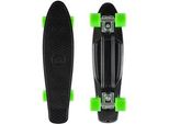 Skateboard STAR-SKATEBOARD, grün (schwarz, apfelgrün), Skateboards, Kinder, Kicktail