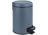 Kosmetikeimer WENKO Leman, blau (blau, schwarz), B:17cm H:25cm T:22,5cm, Stahl, Mülleimer, Kosmetikeimer, 3 Liter, BxTxH: 17x22,5x25 cm