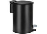 Kosmetikeimer KLEINE WOLKE Silence, schwarz, B:17cm H:23,6cm T:17cm, Edelstahl, Mülleimer, Kosmetikeimer, 3 Liter