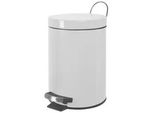 Kosmetikeimer ADOB Abfallbehälter, weiß, H:24,5cm Ø:17cm, Metall, Mülleimer, Kosmetikeimer