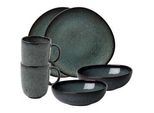 Geschirr-Set Frühstücks-Set Lave 6er Set, grau (gris), 6 tlg., Steingut, LIKE. BY VILLEROY & BOCH, Geschirr-Sets, Frühstücks-Set Geschirr-Set