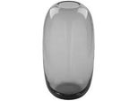 Dekovase FINK BRASIL, grau, H:30cm Ø:16,5cm, Glas, Vasen, aus Glas