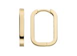 Paar Creolen Jobo "Ohrringe Abgerundet 18 Mm", Gelbgold 333, Ohrringe, Damen, Gelbgold 333, 8 Karat 333 Gold
