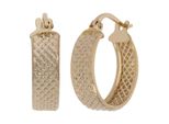 Paar Creolen Firetti "Schmuck Geschenk Silber 925 Ohrschmuck Ohrringe", Gelbgoldfarben, Ohrringe, Damen, Silber 925 (Sterlingsilber)