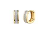 Paar Creolen Firetti "Schmuck Geschenk Silber 925 Ohrschmuck Ohrringe", Gelbgoldfarben, Silberfarben, Ohrringe, Damen, Silber 925 (Sterlingsilber)