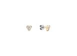 Paar Ohrstecker Tommy Hilfiger "Essential Earrings", Gelbgoldfarben, Edelstahlfarben, Kristallweiß, Kristallweiß, Ohrringe, Damen, Edelstahl, Mit Glasstein