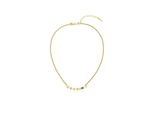 Kette Mit EinhäNger Lacoste "Crocodelle", Gelbgoldfarben, GrüN, Halsketten, Damen, Edelstahl, L: 45,5 B: 2Mm, Mit Glasstein, B:2Mm
