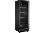 SARO Getränkekühlschrank mit Glastür - schwarz, Modell GTK 360 Flaschenkühlschrank , Glastür , Kiosk , Theke , Getränkekühlschrank, Party