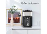 GOPLUS 3-in-1-Wasserspender mit Eiswürfel, hei?es & kaltes Wasser, integrierter Eisbereiter mit Abluftventilator & Kompressor, Desktop-Wasserspender 19kg/Tag für Büro, Fitnessstudio & Café