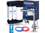 Wasserfilter Set Morion mit 3-Wege Küchenarmatur Ari Venom 1, Umkehrosmose, Chrom, Wasserfilter-Anschluss