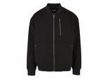 Bomberjacke Urban Classics "Urban Classics Herren Bomber Blouson", Herren, Gr. S, Schwarz, 100% Polyester, Unifarben, Oversize, Rundhals, Jacken Bomberjacke