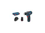 Bosch Akku-Bohrschrauber GSR 12V-15 FC Mit 2 X 2,0 Ah Akku L-BOXX 1 Aufsatz (06019F6001)